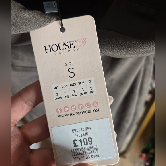 Nwt. House of CB london taupe bodycon dress - Picture 3 of 3